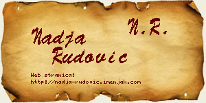 Nadja Rudović vizit kartica